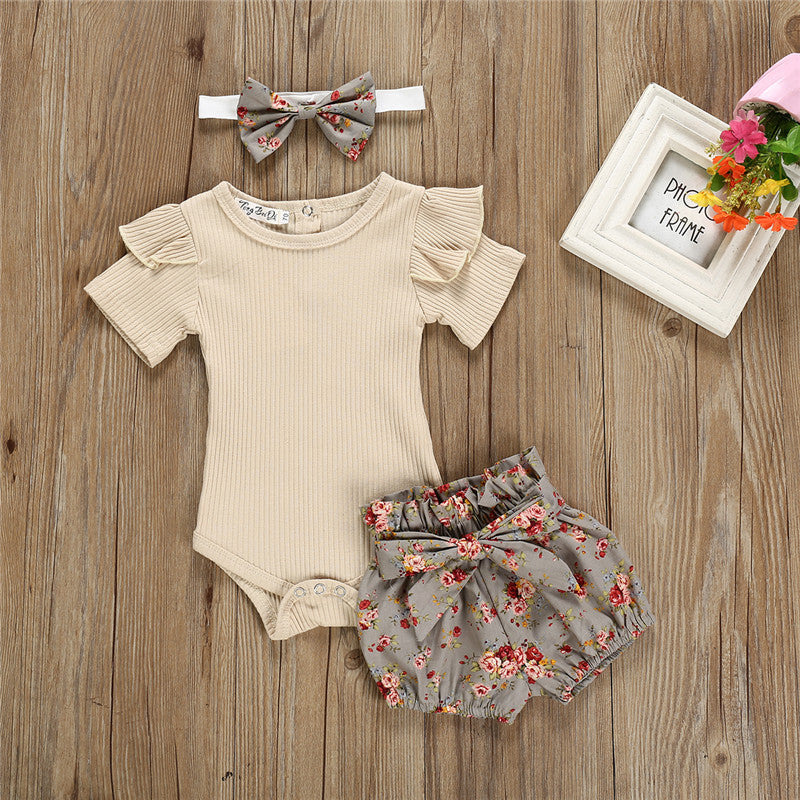 Adorable Baby Girls Floral Skirt Romper Set: A Princess-Inspired Ensemble