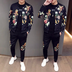 Bold Expression: Men's Graphic Sports Tracksuit