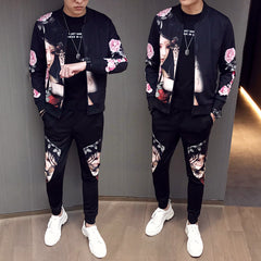 Bold Expression: Men's Graphic Sports Tracksuit