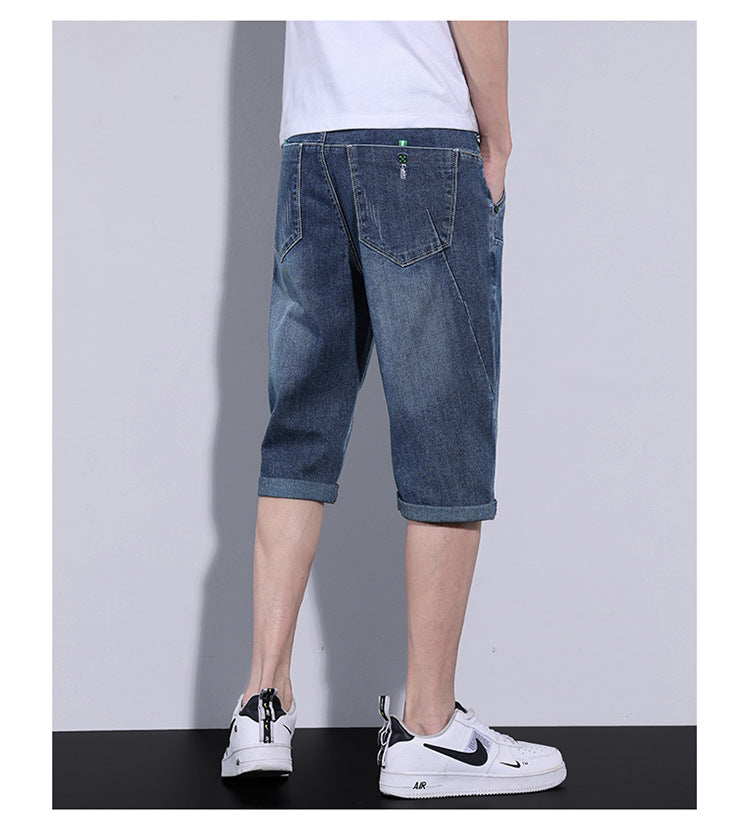 Loose Casual Middle Pants Cropped