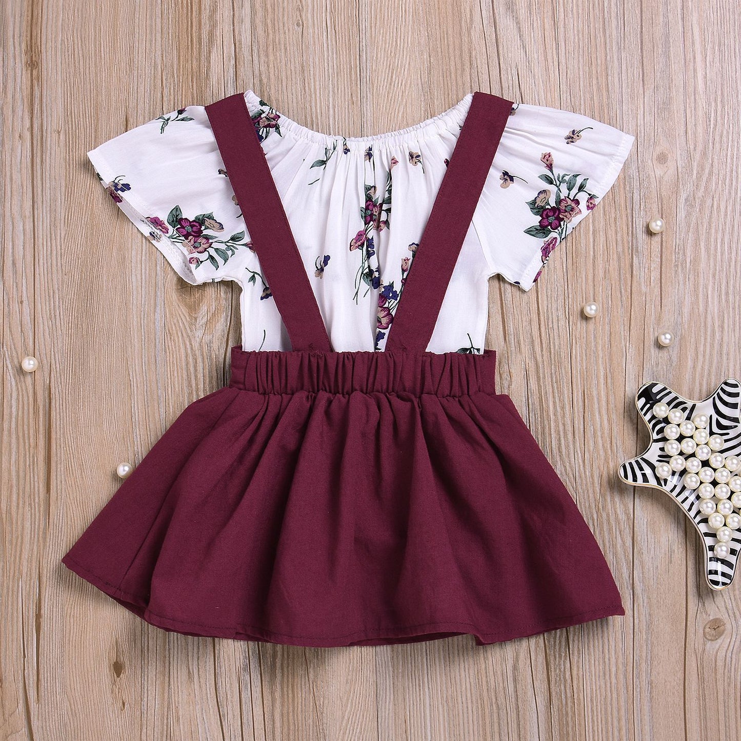 Blooming Beauty: Floral Ensemble for Toddler Baby Girls (Available in Four Sizes)