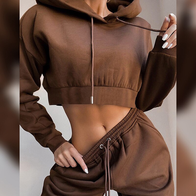 Cozy Chic: Women's Winter Hoodie & Sweatpants Tracksuit