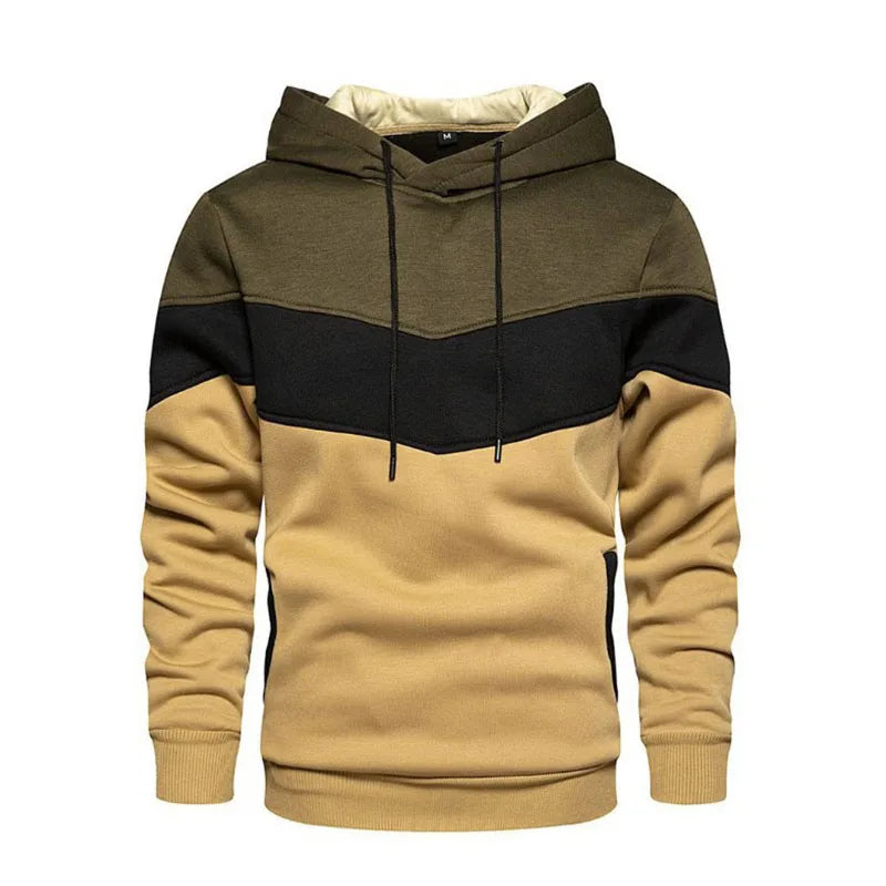 Casual Sportswear Men's Patchwork Hoodie