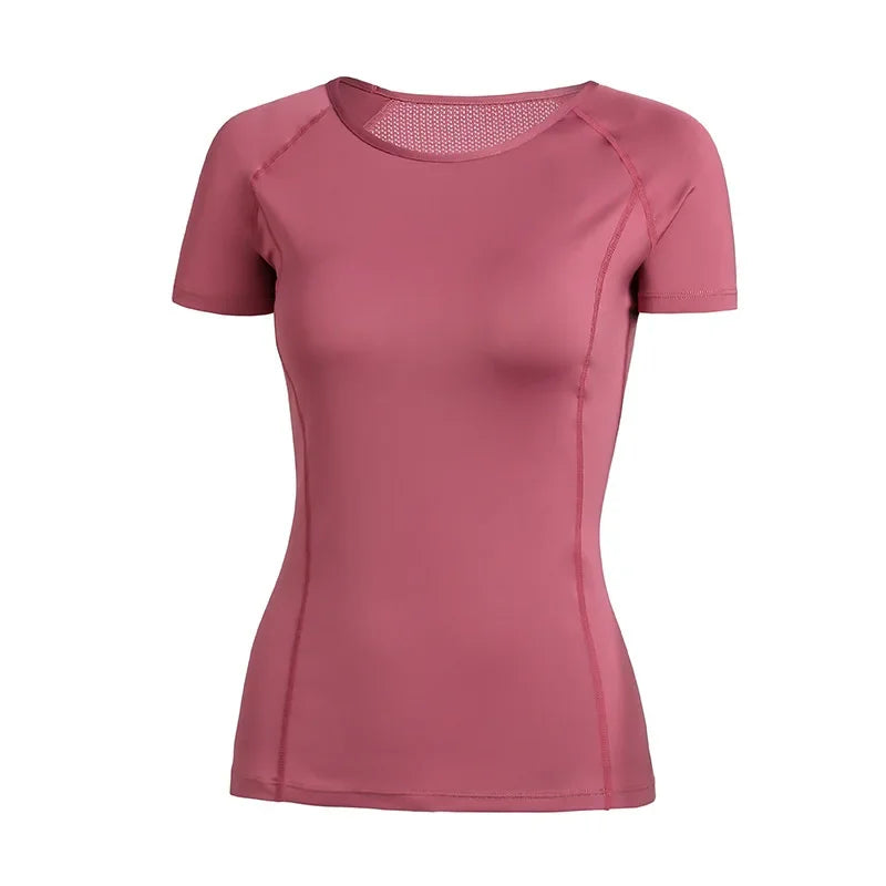 Women's Breathable Yoga T-Shirt – Plus Size Sportswear for Fitness and Running