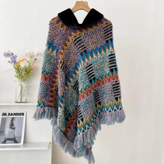 Wool Collar Ponchos