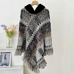 Wool Collar Ponchos