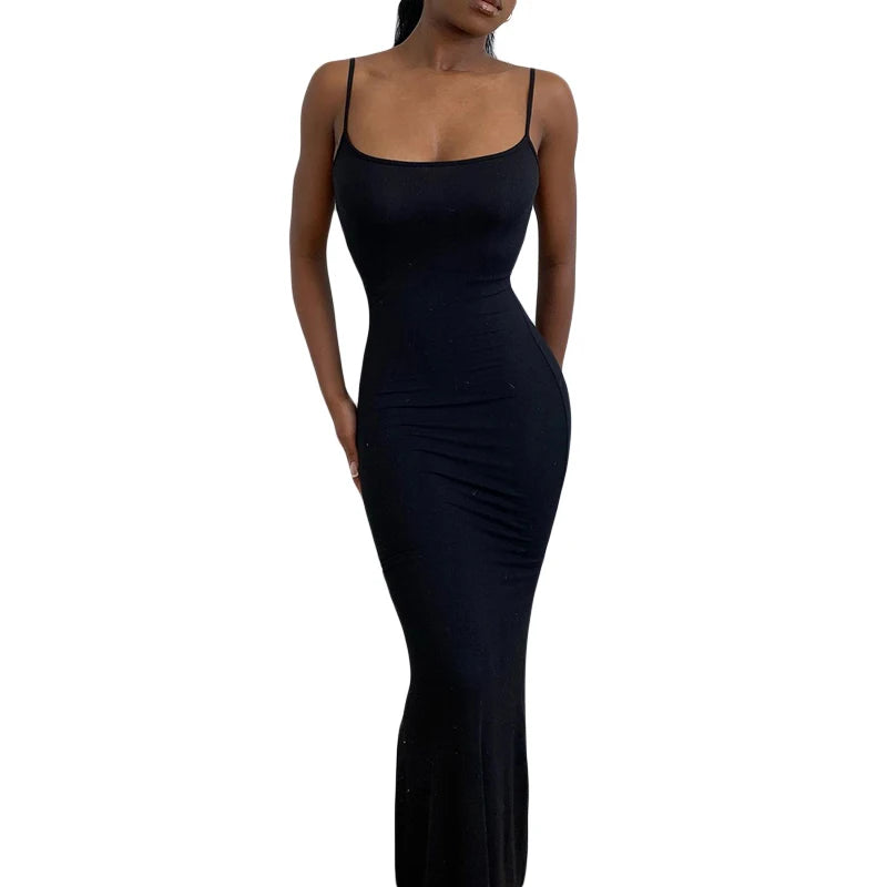 Sexy Sleeveless Spaghetti Strap Bodycon Fishtail Cocktail Dress - Elegant Summer Party Dress for Women