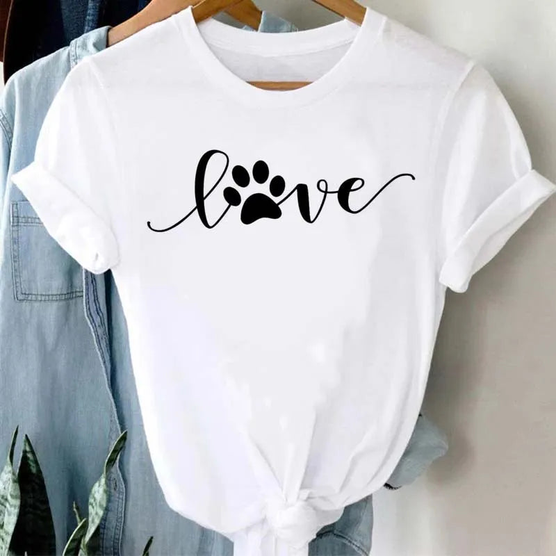 Pawsitively Adorable: Dog Heartbeat Print Tee