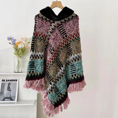 Wool Collar Ponchos