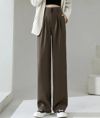 Double-Buttoned Casual Trousers