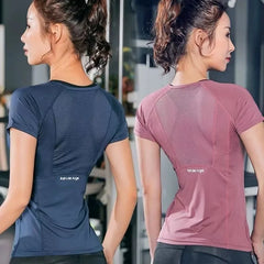 Women's Breathable Yoga T-Shirt – Plus Size Sportswear for Fitness and Running