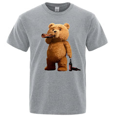 Chill in Style with the Ted Bear Drinking Beer T-Shirt