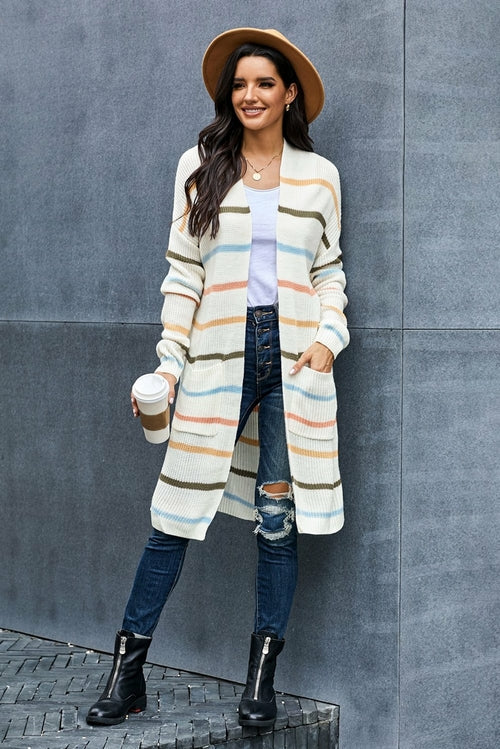 Rainbow Striped Cardigan